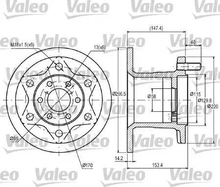 Valeo 187028 - Bremžu diski ps1.lv