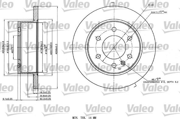 Valeo 187142 - Bremžu diski ps1.lv