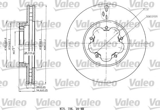 Valeo 187150 - Bremžu diski ps1.lv