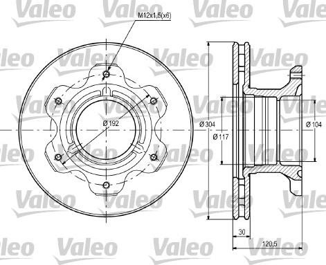 Valeo 187107 - Bremžu diski ps1.lv