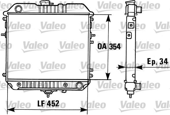 Valeo 819306 - Radiators, Motora dzesēšanas sistēma ps1.lv