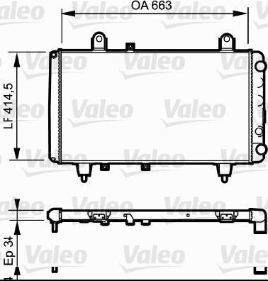 Valeo 811 380 - Radiators, Motora dzesēšanas sistēma ps1.lv