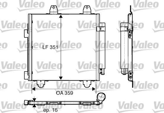 Valeo 818013 - Kondensators, Gaisa kond. sistēma ps1.lv