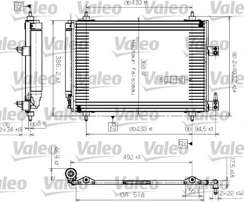 Valeo 817464 - Kondensators, Gaisa kond. sistēma ps1.lv