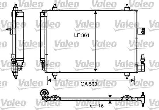 Valeo 817824 - Kondensators, Gaisa kond. sistēma ps1.lv