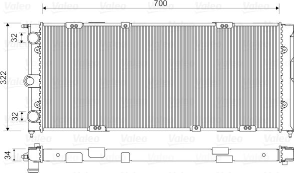 Valeo 883821 - Radiators, Motora dzesēšanas sistēma ps1.lv