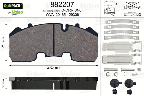 ACDelco AC0581185D - Bremžu uzliku kompl., Disku bremzes ps1.lv