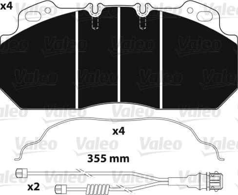 Valeo 882217 - Bremžu uzliku kompl., Disku bremzes ps1.lv