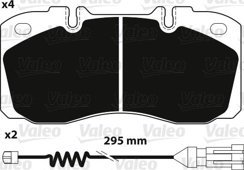 Valeo 882234 - Bremžu uzliku kompl., Disku bremzes ps1.lv