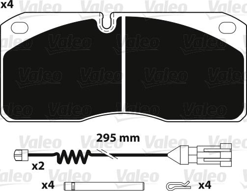 Valeo 882236 - Bremžu uzliku kompl., Disku bremzes ps1.lv