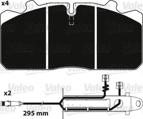 Valeo 882238 - Bremžu uzliku kompl., Disku bremzes ps1.lv