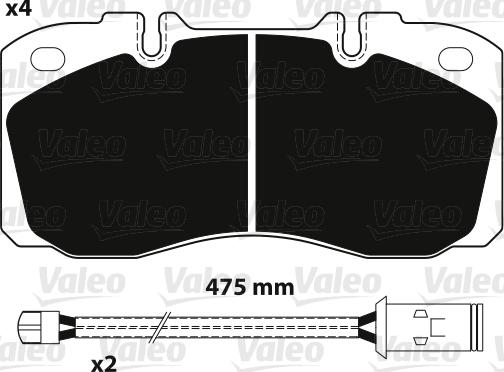 Valeo 882233 - Bremžu uzliku kompl., Disku bremzes ps1.lv