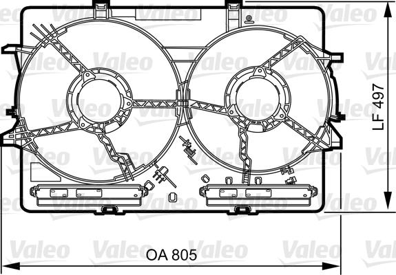 Valeo 820757 - Kronšteins, Radiatora ventilators ps1.lv