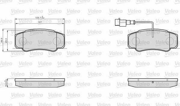 Valeo 873921 - Bremžu uzliku kompl., Disku bremzes ps1.lv