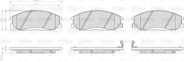 Valeo 873569 - Bremžu uzliku kompl., Disku bremzes ps1.lv