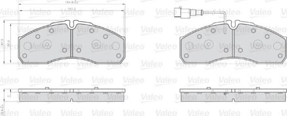 Valeo 873160 - Bremžu uzliku kompl., Disku bremzes ps1.lv