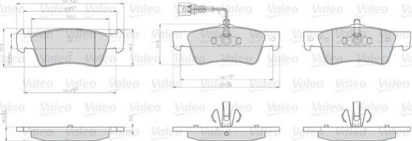 Valeo 873367 - Bremžu uzliku kompl., Disku bremzes ps1.lv