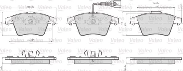 Valeo 873746 - Bremžu uzliku kompl., Disku bremzes ps1.lv