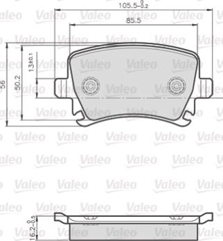 Valeo 872914 - Bremžu uzliku kompl., Disku bremzes ps1.lv