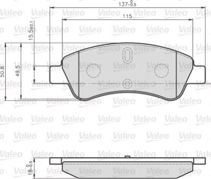 Valeo 872599 - Bremžu uzliku kompl., Disku bremzes ps1.lv