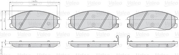 Valeo 872569 - Bremžu uzliku kompl., Disku bremzes ps1.lv