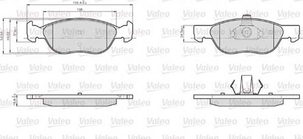 Valeo 872576 - Bremžu uzliku kompl., Disku bremzes ps1.lv