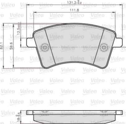 Valeo 872693 - Bremžu uzliku kompl., Disku bremzes ps1.lv