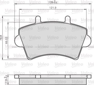 Valeo 872613 - Bremžu uzliku kompl., Disku bremzes ps1.lv