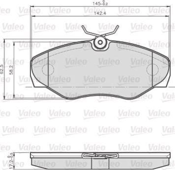 Valeo 872099 - Bremžu uzliku kompl., Disku bremzes ps1.lv