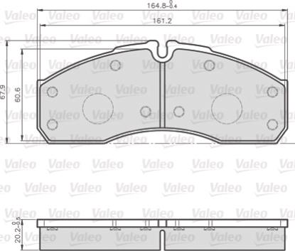 Valeo 872160 - Bremžu uzliku kompl., Disku bremzes ps1.lv