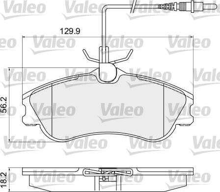 Valeo 872124 - Bremžu uzliku kompl., Disku bremzes ps1.lv