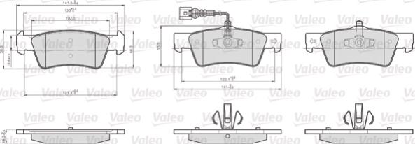 Valeo 872367 - Bremžu uzliku kompl., Disku bremzes ps1.lv