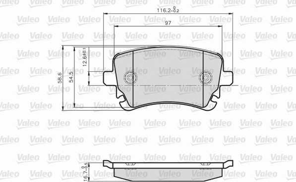 Valeo 872326 - Bremžu uzliku kompl., Disku bremzes ps1.lv