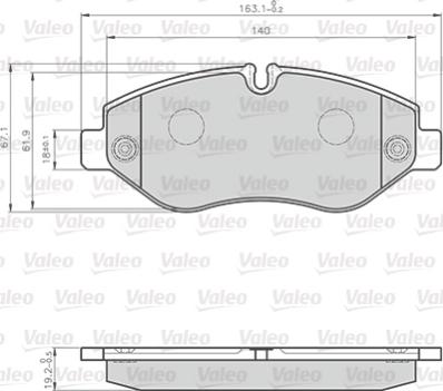 Valeo 872229 - Bremžu uzliku kompl., Disku bremzes ps1.lv