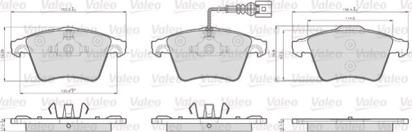 Valeo 872746 - Bremžu uzliku kompl., Disku bremzes ps1.lv