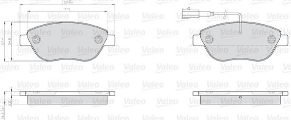 Valeo 872708 - Bremžu uzliku kompl., Disku bremzes ps1.lv