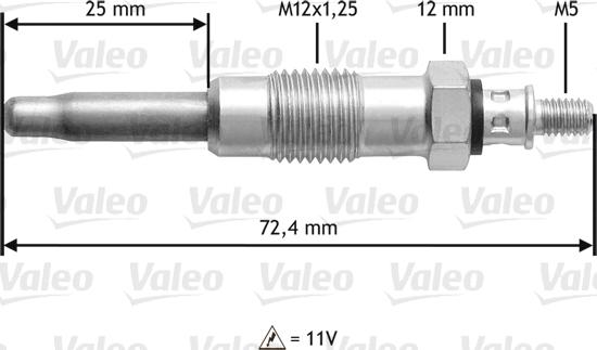 Valeo 345100 - Kvēlsvece ps1.lv