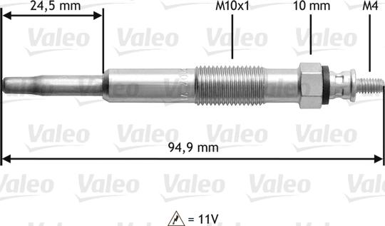 Valeo 345110 - Kvēlsvece ps1.lv