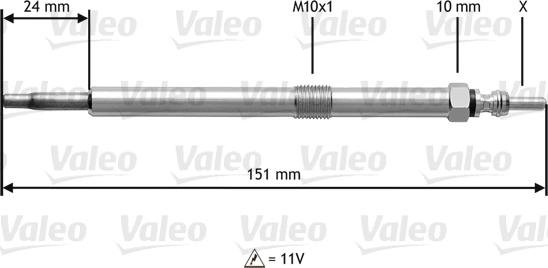 Valeo 345120 - Kvēlsvece ps1.lv