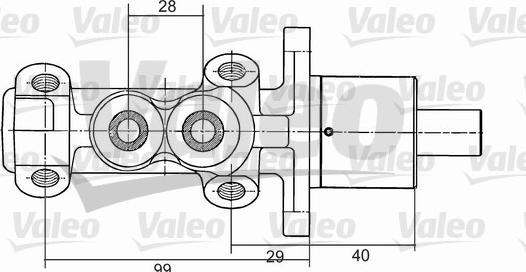 Valeo 350704 - Galvenais bremžu cilindrs ps1.lv