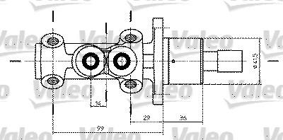 Valeo 350734 - Galvenais bremžu cilindrs ps1.lv