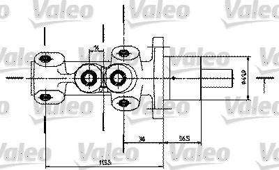 Valeo 350725 - Galvenais bremžu cilindrs ps1.lv