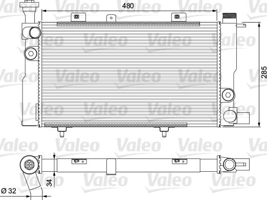 Valeo 310892 - Radiators, Motora dzesēšanas sistēma ps1.lv