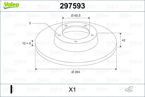 Valeo 297593 - Bremžu diski ps1.lv