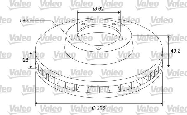 Valeo 297168 - Bremžu diski ps1.lv