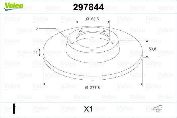 Valeo 297844 - Bremžu diski ps1.lv