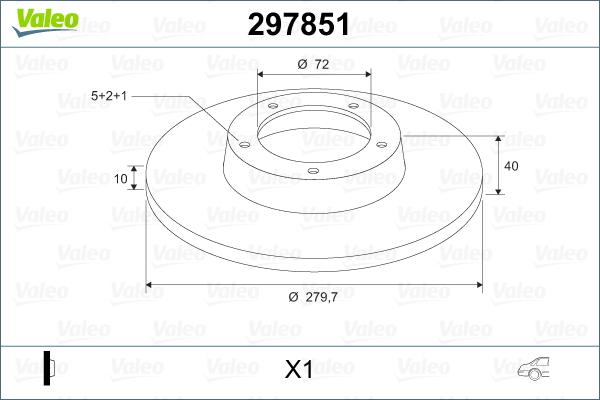 Valeo 297851 - Bremžu diski ps1.lv