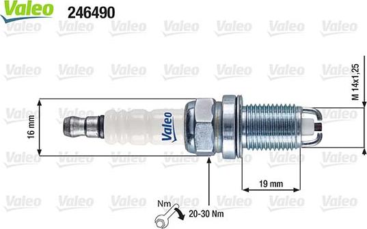 Valeo 246490 - Aizdedzes svece ps1.lv