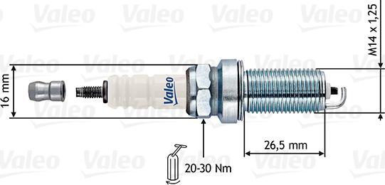 Valeo 246897 - Aizdedzes svece ps1.lv