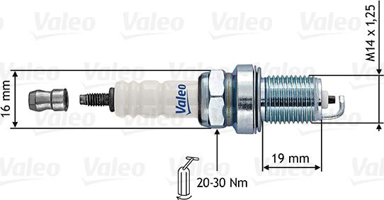 Valeo 246872 - Aizdedzes svece ps1.lv